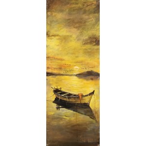 Abdul Hameed, 12 x 36 inch, Acrylic on Canvas, Seascape Painting, AC-ADHD-101